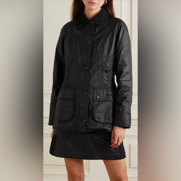 BARBOUR Beadnell corduroy-trimmed waxed-cotton jacket - Picture 3 of 4